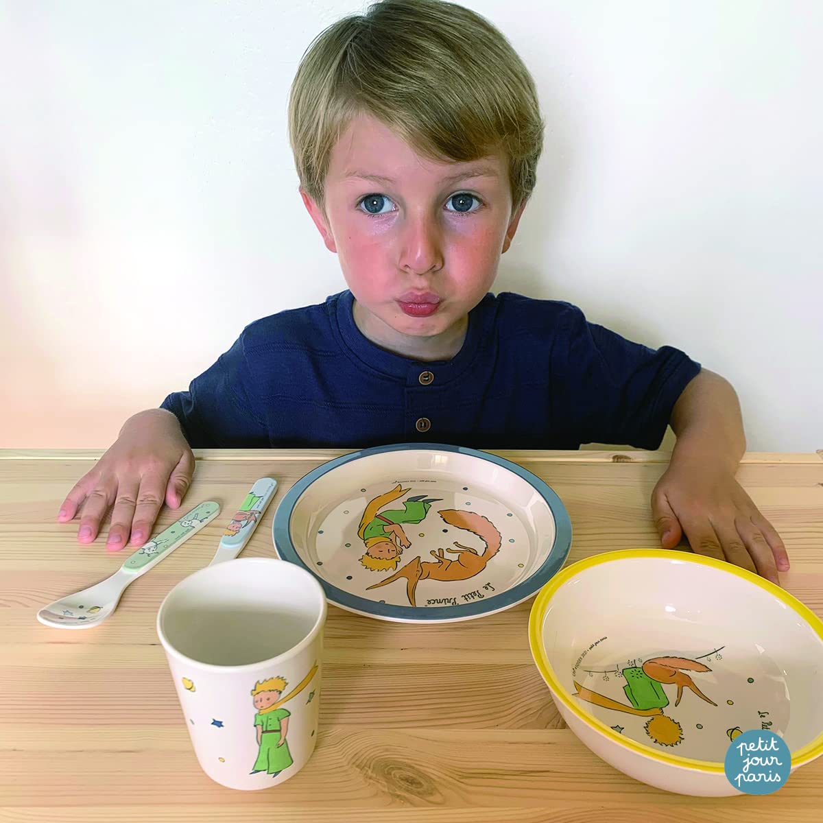 Rice: Set van 6 kleine melamine bekers - Wild Life print Roze