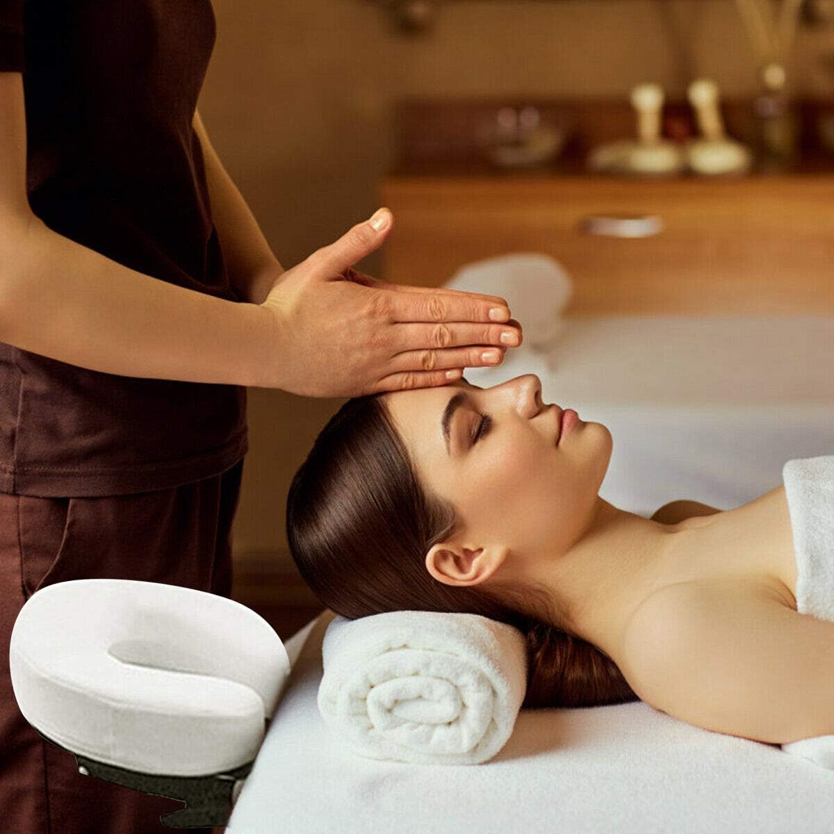 Giantex Folding Massage Table Lash Bed, 84'' Professional Massage Bed 2 Fold with Head-& Armrest Free Carry Case Chair Spa Facial Tattoo Beds, White : Beauty & Personal Care