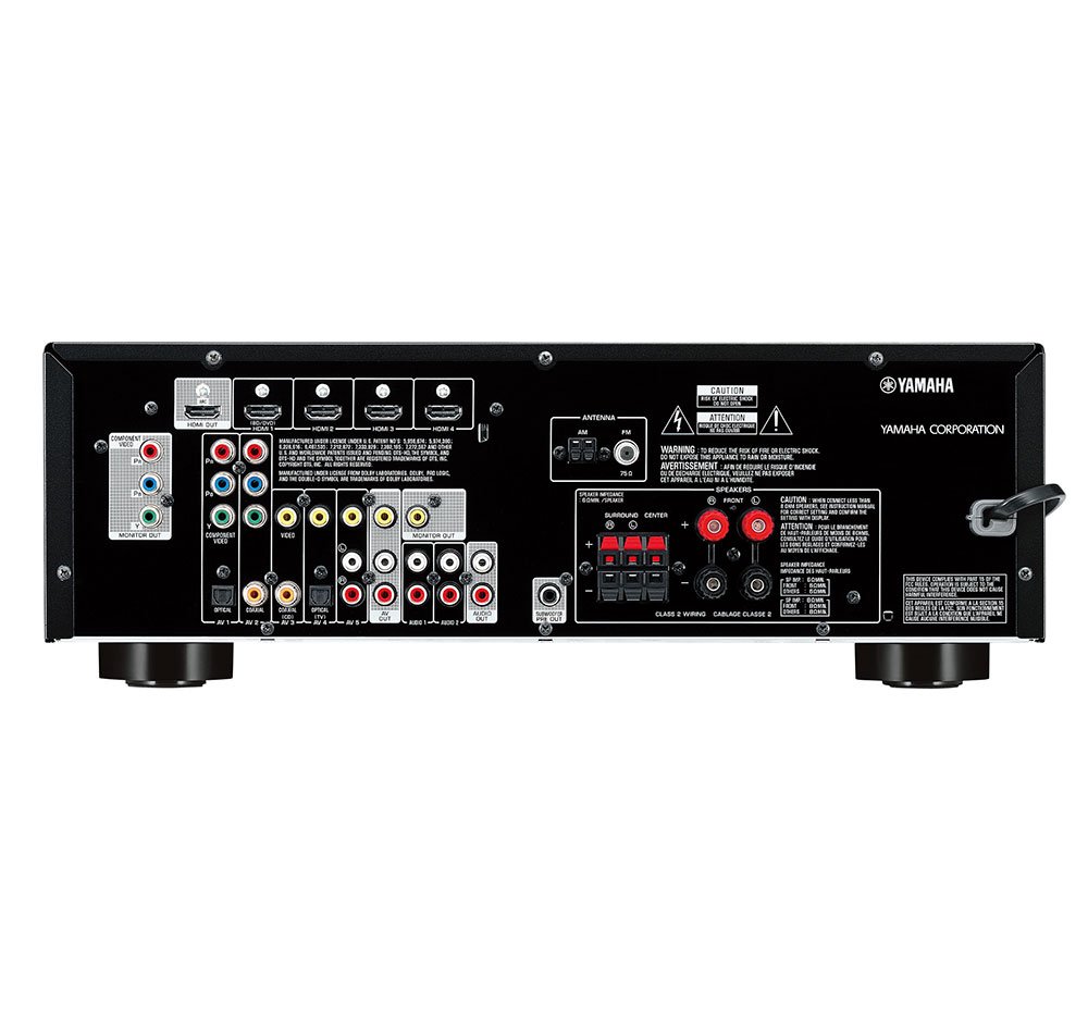 Receptor de Home Theater Yamaha RX V375 5.1 canal 3D A/V