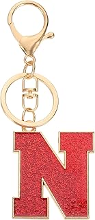 PATIKIL イニシャルレターキーチェーン、A-Z アルファベットキーリング メタルキーチェーン 女性または女の子用 鍵 財布 ハンドバッグ バックパック バッグ