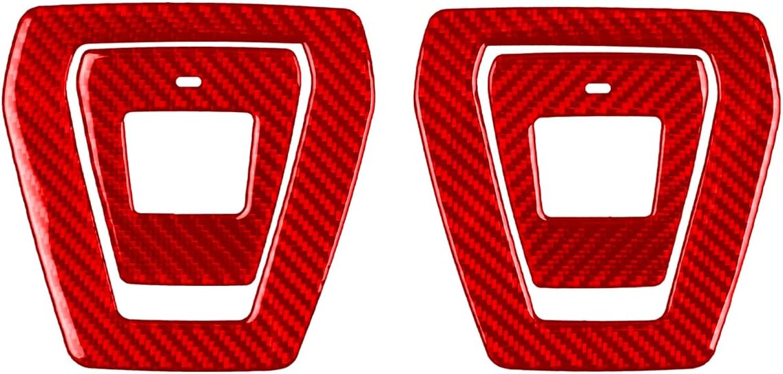 5 Series i5 G60 G68 2024-2025 Compatible with Car Interior Self Adhesive Dashboard Decal Carbon Fiber Red Sticker A56 (Rear Central Controls Type D)
