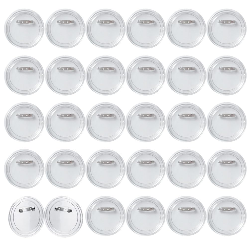 30 spille rotonde trasparenti, 6 cm, kit per spille artigianali, per lavori fai da te e attività con la carta per bambini, per realizzare accessori con immagini, SRDX-107