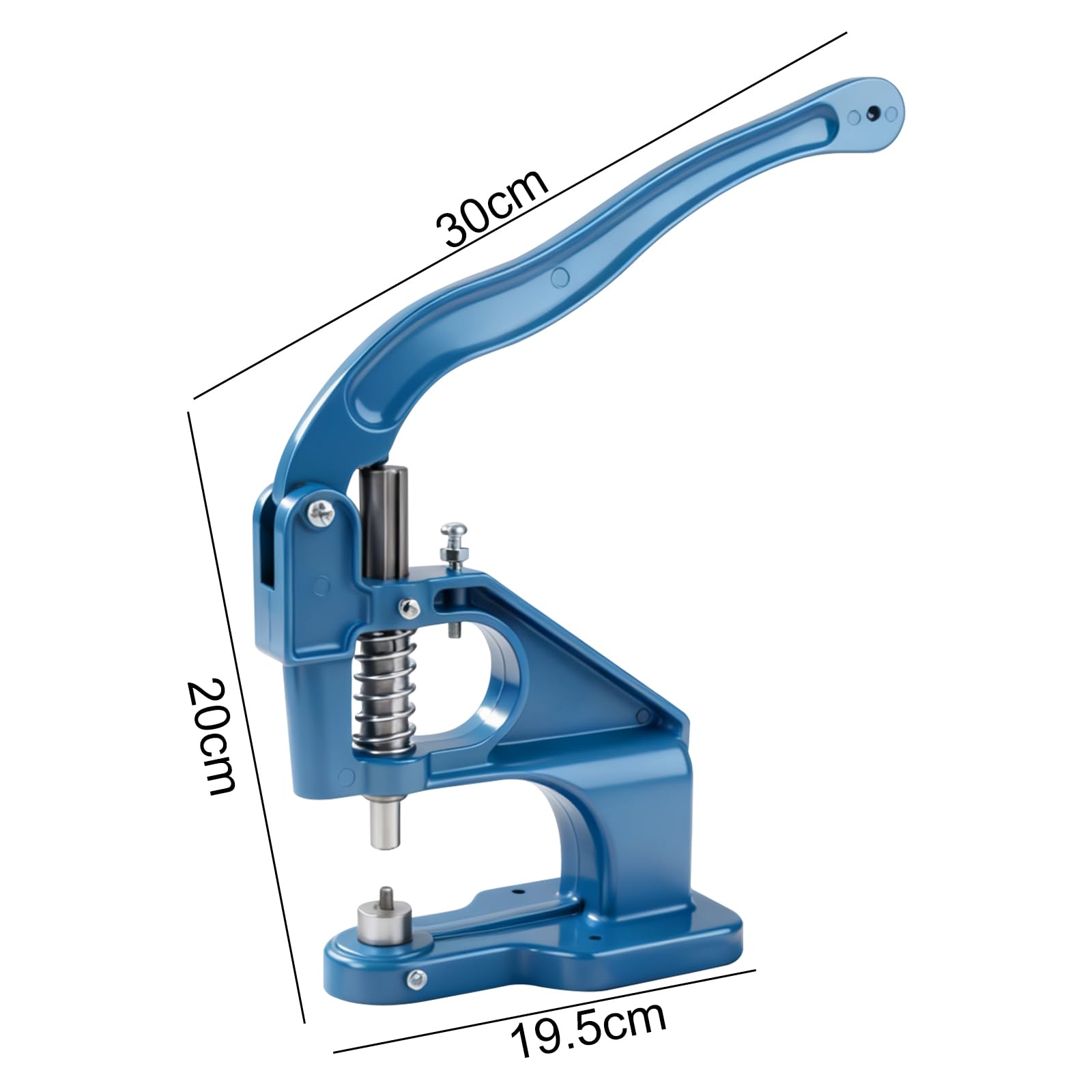 Presse à la main - Kit d'outils de poinçonnage pour cuir, outil de perforation de table à œillets avec marteau, matrices et œillets pour boutons pression, rivets, œillets et perles