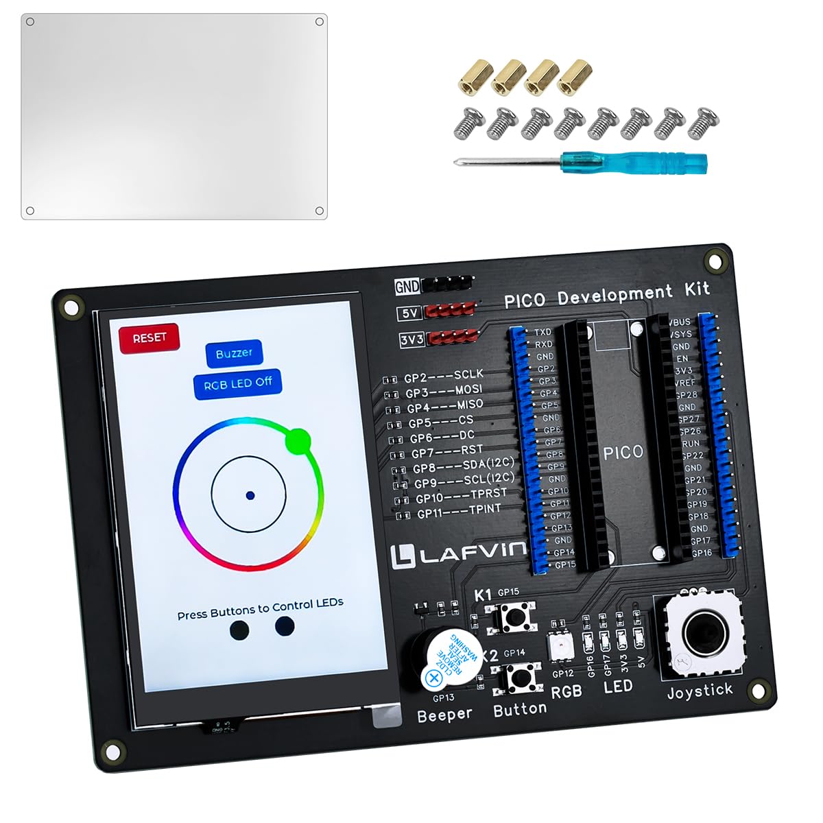 PICO Development Kit with 3.5 Inch Screen for Raspberry Pi Pico 2/1/1 W