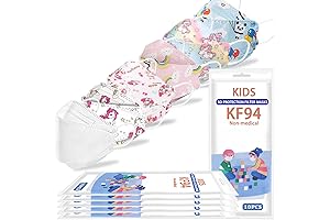 LOGAO KF94 Children Face Masks, Disposable and Individually Packaged for Enhanced Safety and Protection