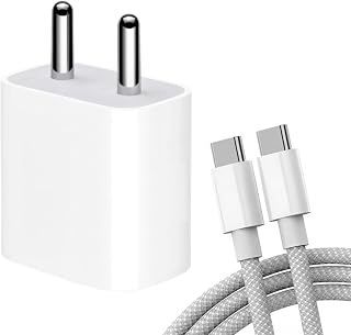 20W Original Charger for iPhone 15, 16 & 17 Series with Type-C to Type-C Cable, Fast PD Charging Wall Adapter, Reliable Daily Use