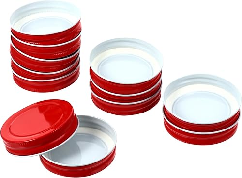 Miniatura 8 de 12 tapas de metal para frascos de boca regular, tapas de almacenamiento seguras para botellas