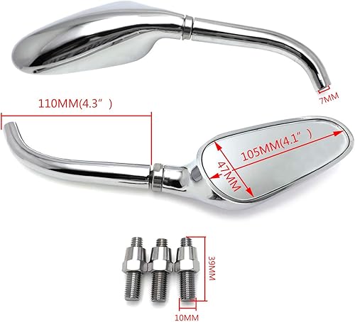 Miniatura 3 de SMT-Espejos universales para palos de golf pequeños compatibles con Harley Yamaha Chrome B00RNIR60Y