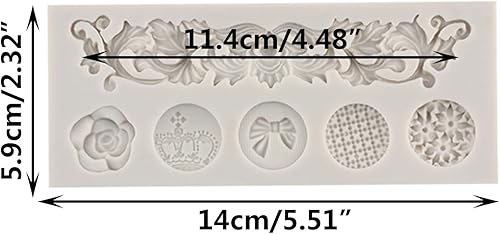 Miniatura 2 de Moldes de silicona barroco para decoración de tartas, bordes de pastel, estilo barroco, curlicues, fondant, de encaje, para decoración de pasteles,
