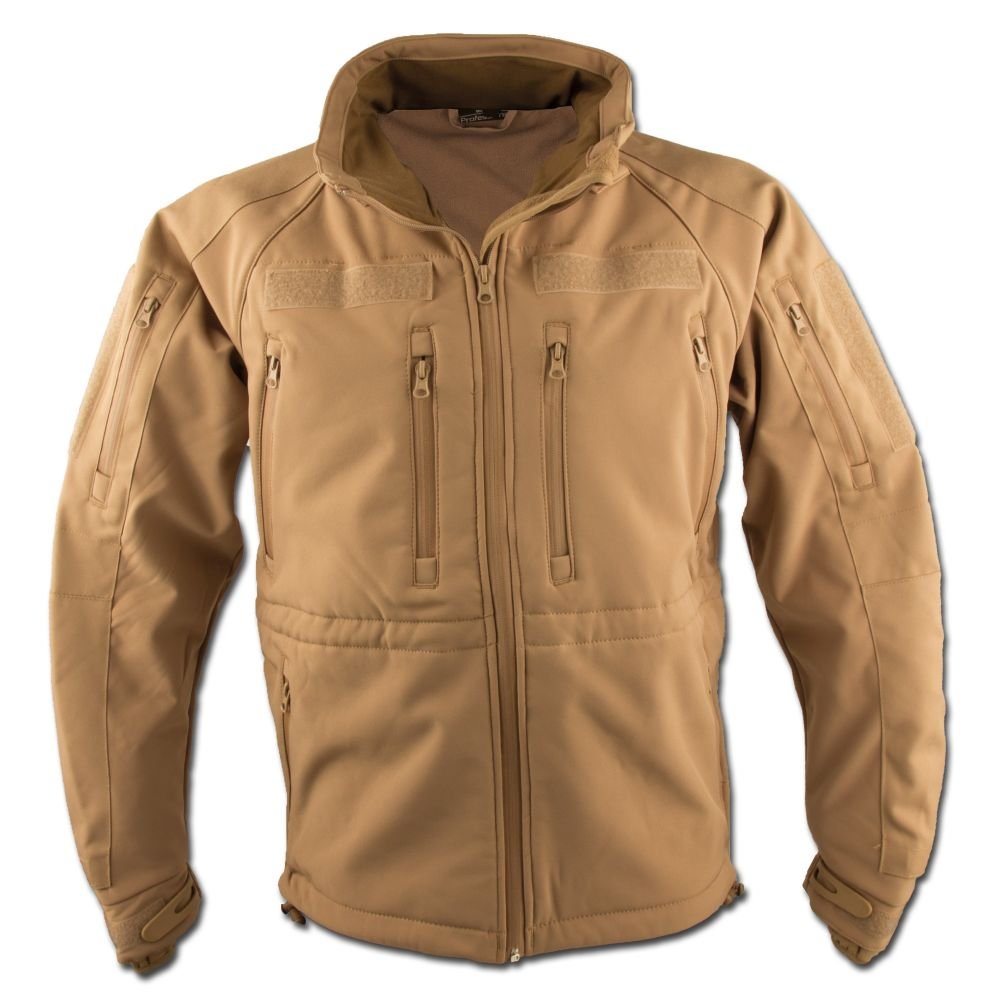 MIL-TEC Softshell Plus Jacket - Men's, Coyote, Medium, 10859005-903
