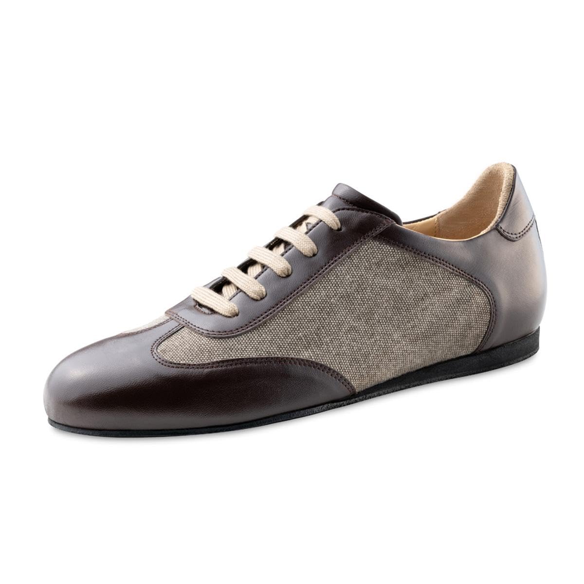 Werner Kern Positano Mens Dance Shoes (UK Size) (Beige/Brown Canvas/Nappa Leather, Adult, Men, 7.5, Numeric, US Footwear Size System, Medium)