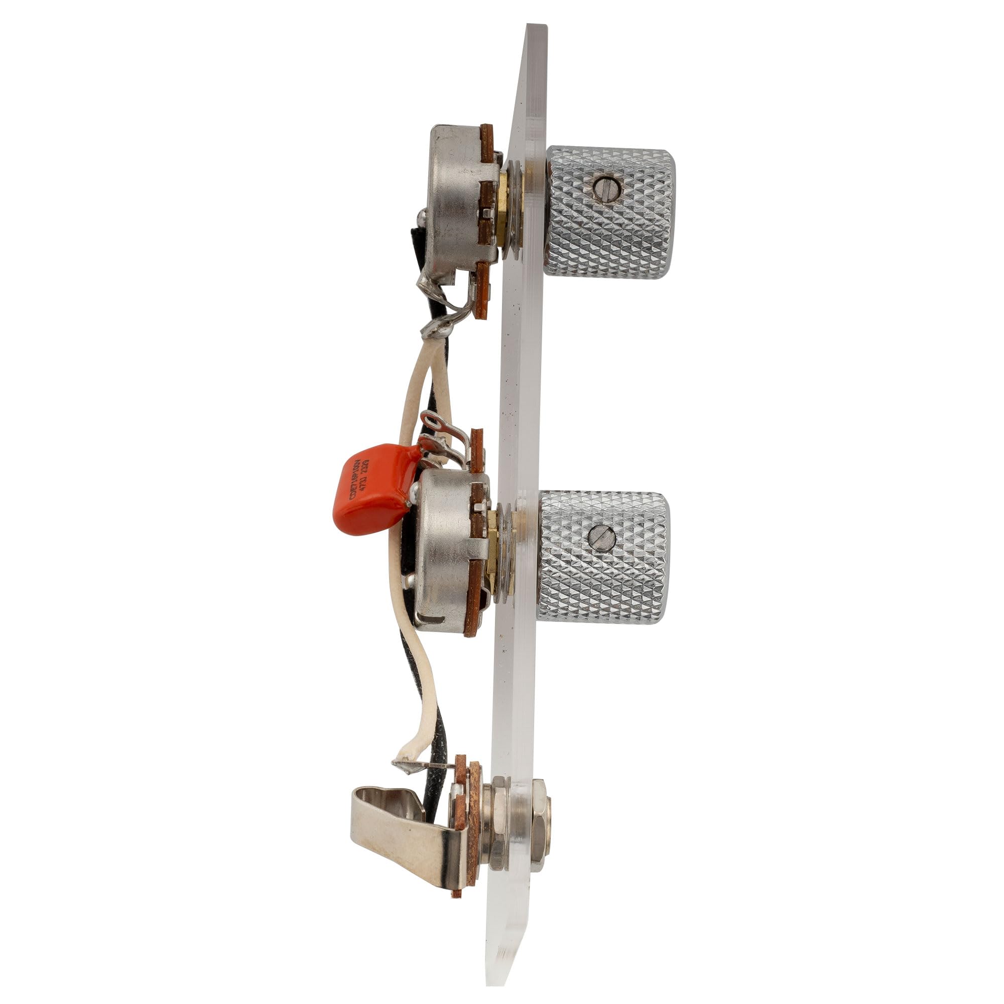 Musiclily Pro Kit de Arnés Cableado Precableado para Bajo Eléctrico Precision Bass estilo Americano con Potenciómetros 2A, Jack Nickel
