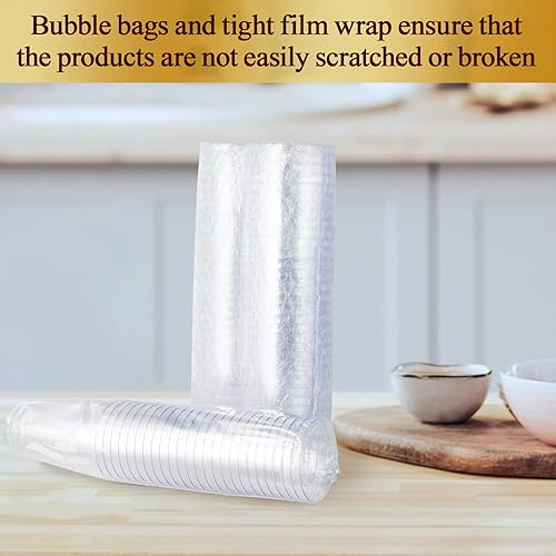 Vista 7 de Vplus Paquete de 150 vasos de plástico transparente reutilizables de 12 onzas, vasos desechables de plástico resistentes para fiestas, Navidad