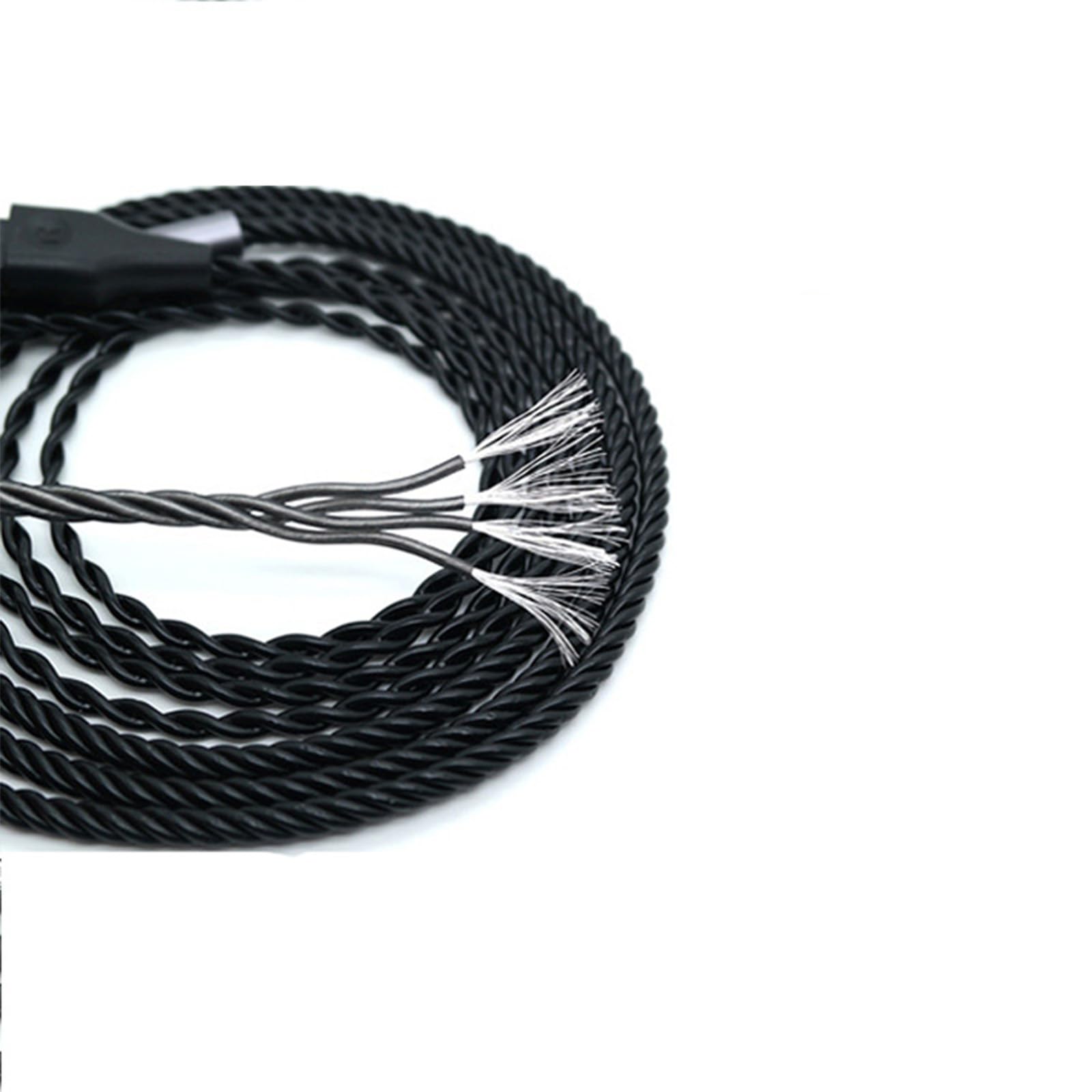 Balanceado Cable con 4.4mm,2.5mm,3.5mm Adaptador para Sennheiser HD580 HD650 HD660 HD600S Auriculares,HD414 HD25 3 en 1 Repuesto Actualización Alambre(Gris)