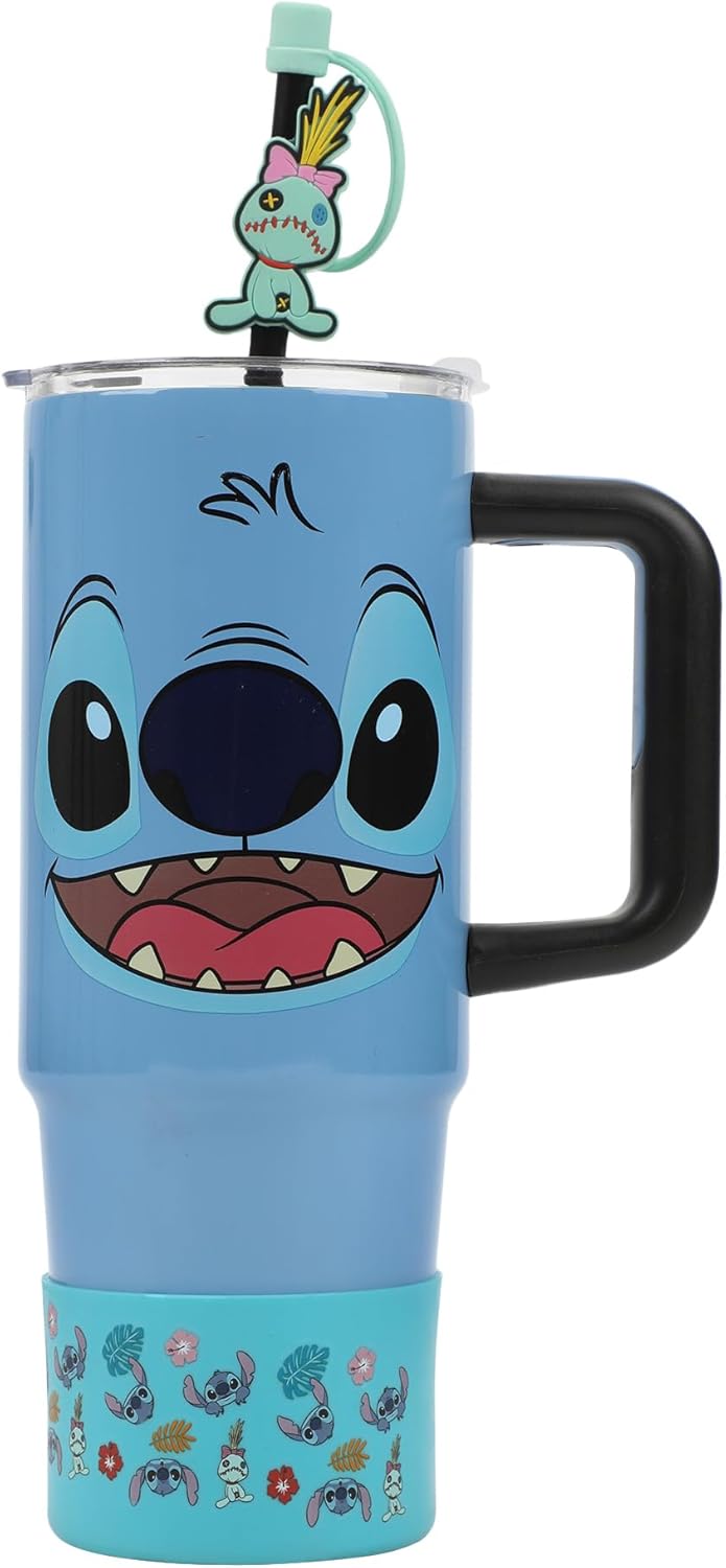 Lilo & Stitch Big Face Design 30 oz Stainless Steel Tumbler with Handle