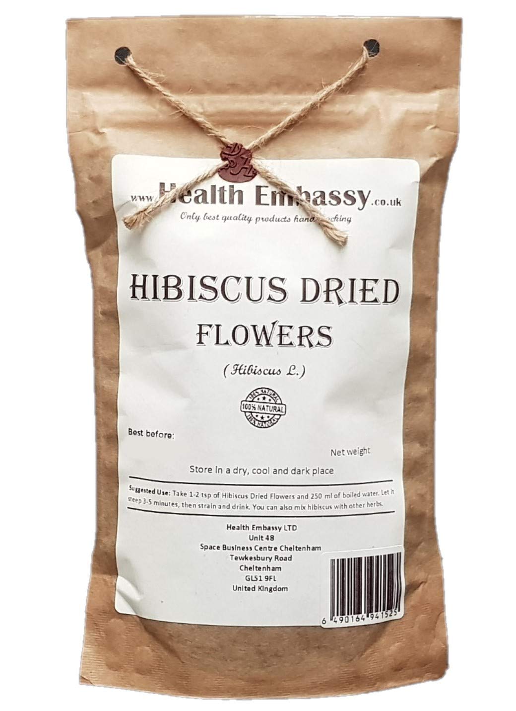 Hibiscus Flowers (Hibiscus L) - Health Embassy (100g)