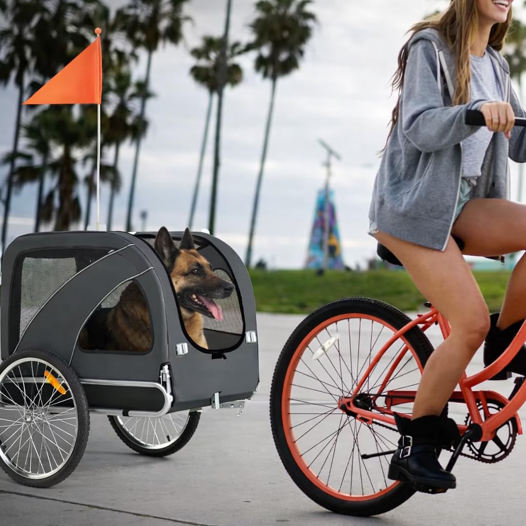 RESSER Przyczepka Rowerowa dla Psa Zwierząt Kota do Roweru Przewozu Transportowa