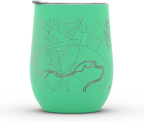 Vista 451 de Well Told Lexington Kentucky Map - Vaso de vino aislado con grabado de mapa de Kentucky, taza de acero inoxidable grabada (12 onzas, verde domingo)