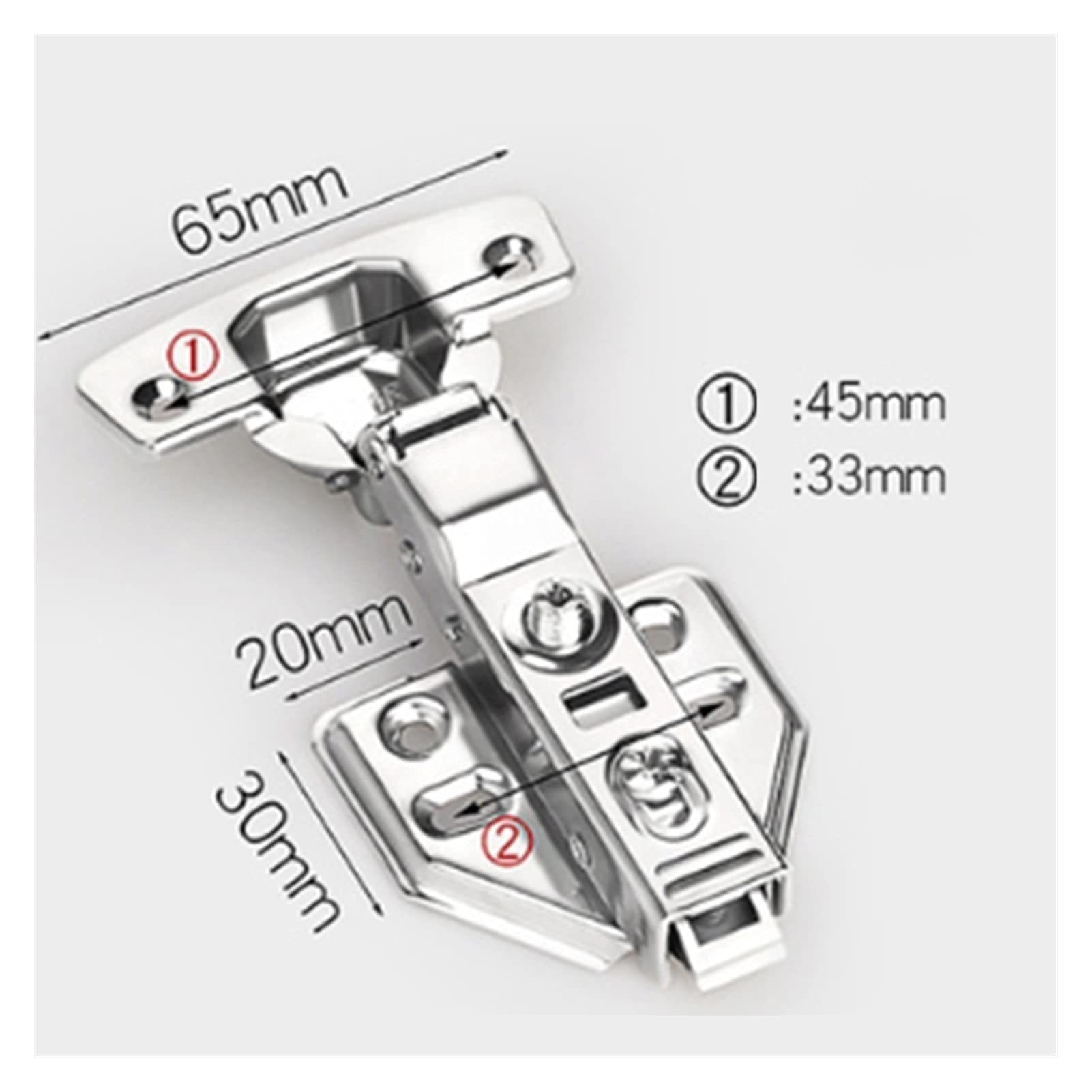 LENmzpomA 10Pcs Stainless Steel Door Hinge, Hydraulic Damper
