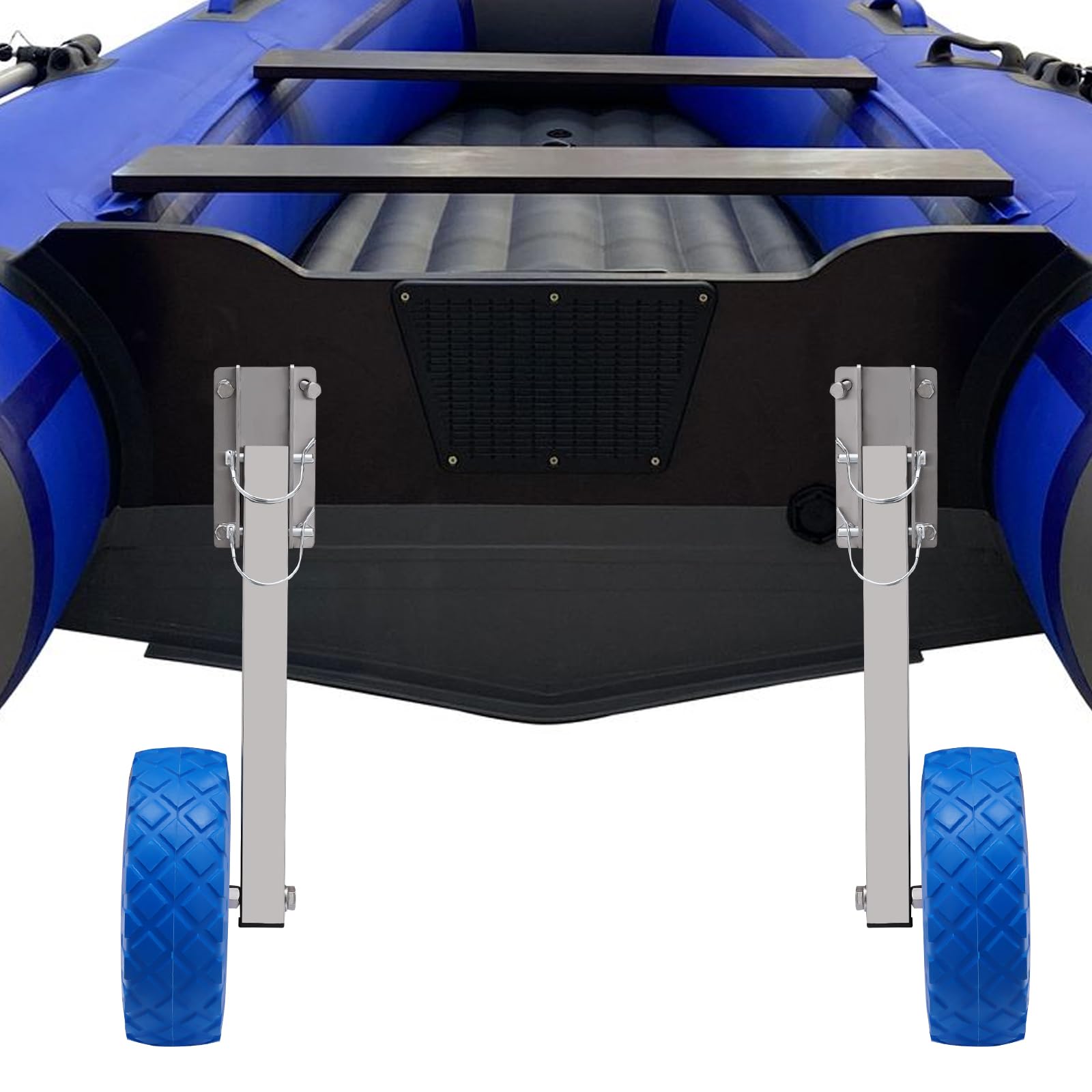 Ruote Posteriori da 10" x 3", Ruote gonfiabili, Ruote per Il Trasporto gonfiabili Dinghy, Ruote di Trasporto per gommoni, Kayak, gommoni, Yacht, raft Fino a 150 kg