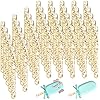 Geiserailie 40 Piece Acrylic Cakesicle Sticks Reusable Mirror Ice Cream Sticks Mini Ice Lolly Craft Cakesicle Mold for DIY Candy Desert Gifts Party Crafts Art Projects4.5 Inch,Gold