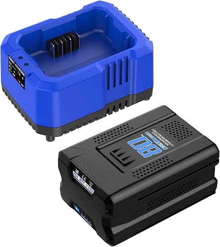 80V 3.0Ah Lithium-ion Battery Replacement for Kobalt 80V Battery,with Rapid Charger Station,Compatible with Kobalt Cordless Power Tools KB2580-06 KB680-06 KB580-06 KB480-06 KRC80-60 KRC30-60