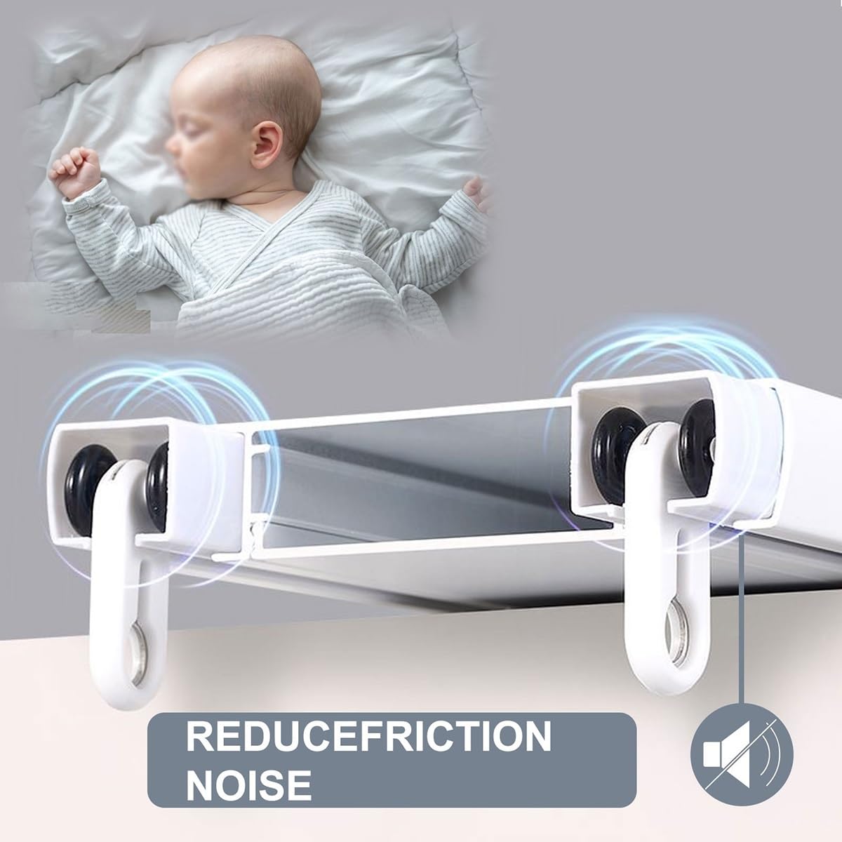 Rail de rideau plafond Double, Aluminium Rails pour Rideaux, Robustes Kit de Tringle à Rideaux avec Poulies À Lame d'acier, Silencieux Rails De Poulie pour Diviseur De Pièce(White,2.2m(7.2ft))