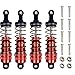 UURCSKY 4pcs/set Aluminum Front & Rear shock absorbers for Wltoys 124019 124018 124017 124016 144002 144001 RC car upgrades parts（Red）