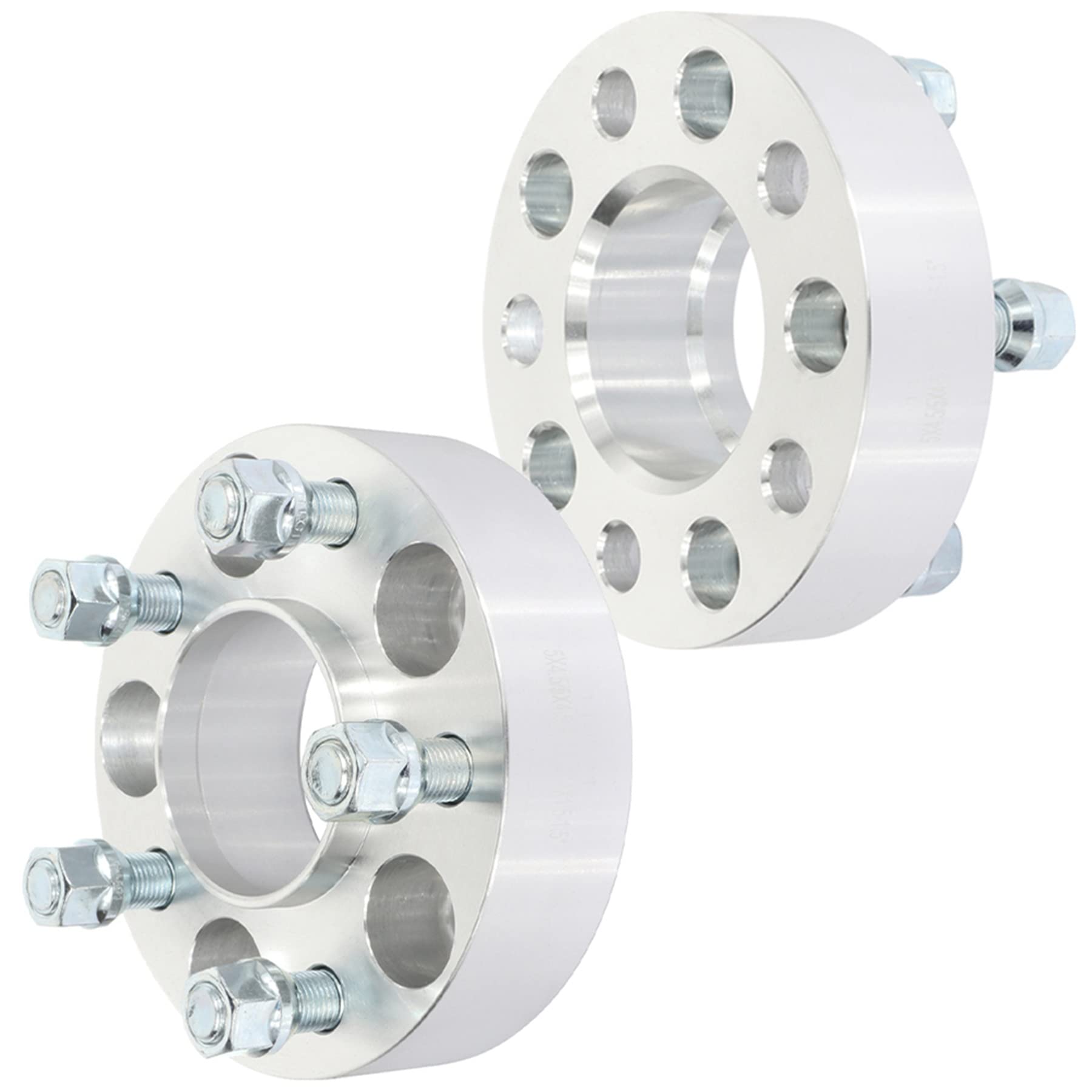 SCITOO 2 pcs 5LUG 1.5 inch Wheel Spacers Adapters 5x4.5 with 14x1.5 Studs 70.5CB Compatible with for Mu-sta-ng 2015-2019 Wheel spacers