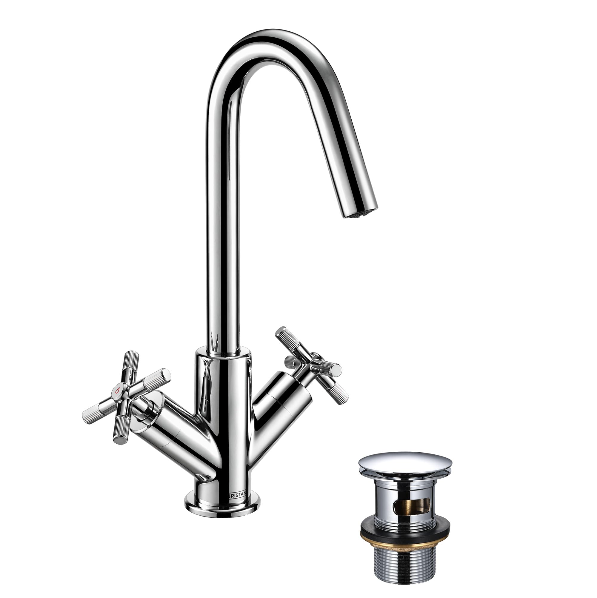 Bristan Cruzar Basin Mixer Tap Chrome Cru Bas C 180Mm