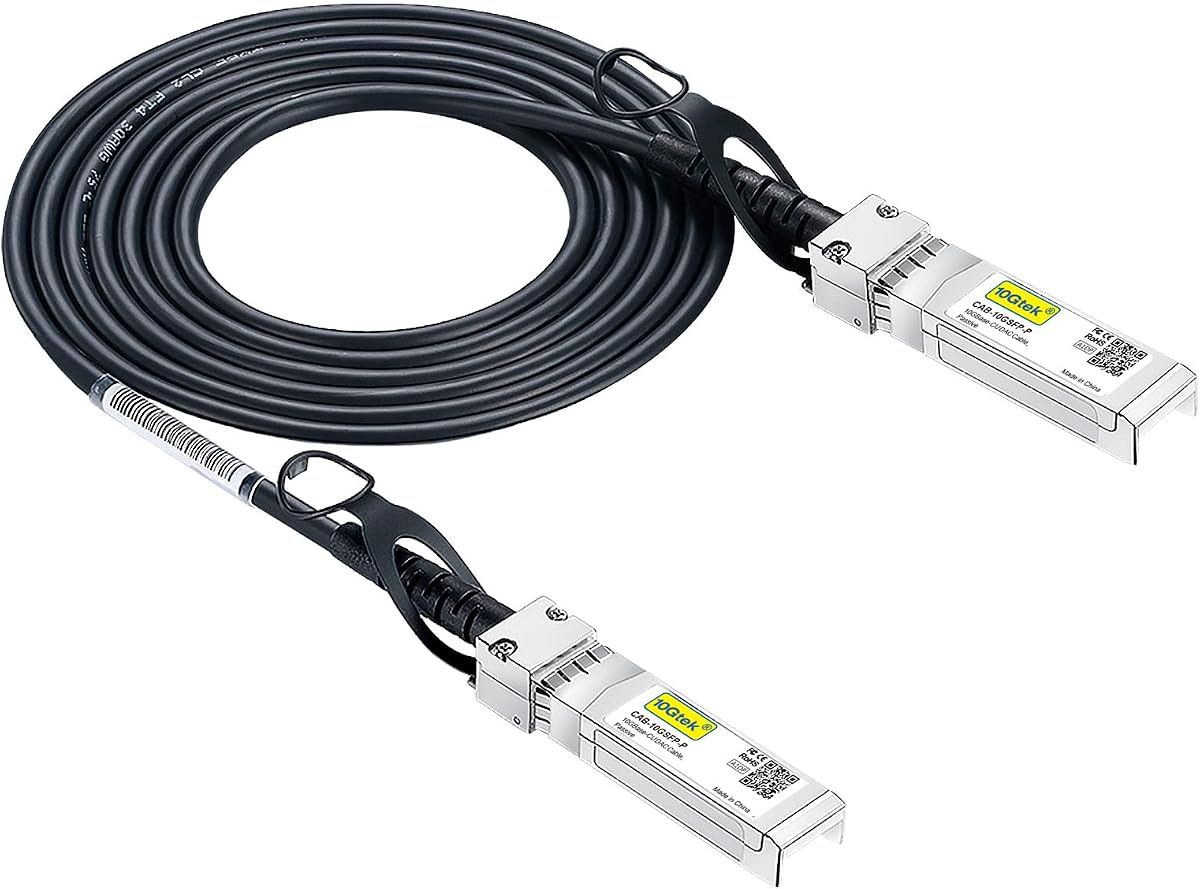 SFP+ DAC Twinax Cable - 10GBASE-CU Passive Direct Attach Copper SFP Cable for Cisco SFP-H10GB-CU2M, Ubiquiti UniFi UC-DAC-SFP+, Meraki, Fortinet, D-Link, 2-Meter(6.6ft) | 0.25-12m Optional