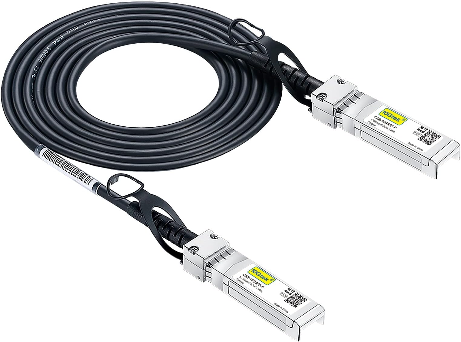 10Gbps SFP+ DAC Twinax Cable 2m(6.5ft), Direct Attach Copper Passive Cable for Cisco SFP-H10GB-CU2M, Ubiquiti UniFi UC-DAC-SFP+, TP-Link, Netgear,D-Link,Zyxel,Mikrotik and More