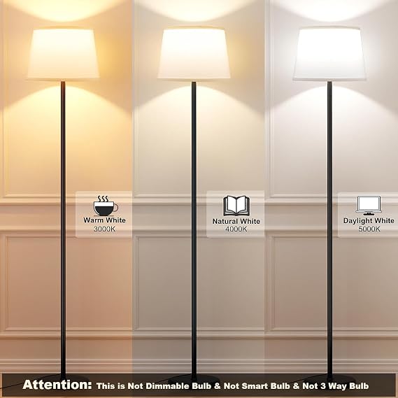 LED Light Bulb A19 3Color Temperature 3CCT Color Changing Light Bulbs,2Pack | 3000K-5000K-4000K Energy Saving 9W(60W Equivalent) LED Bulb,810LM for Bedroom,Living Room