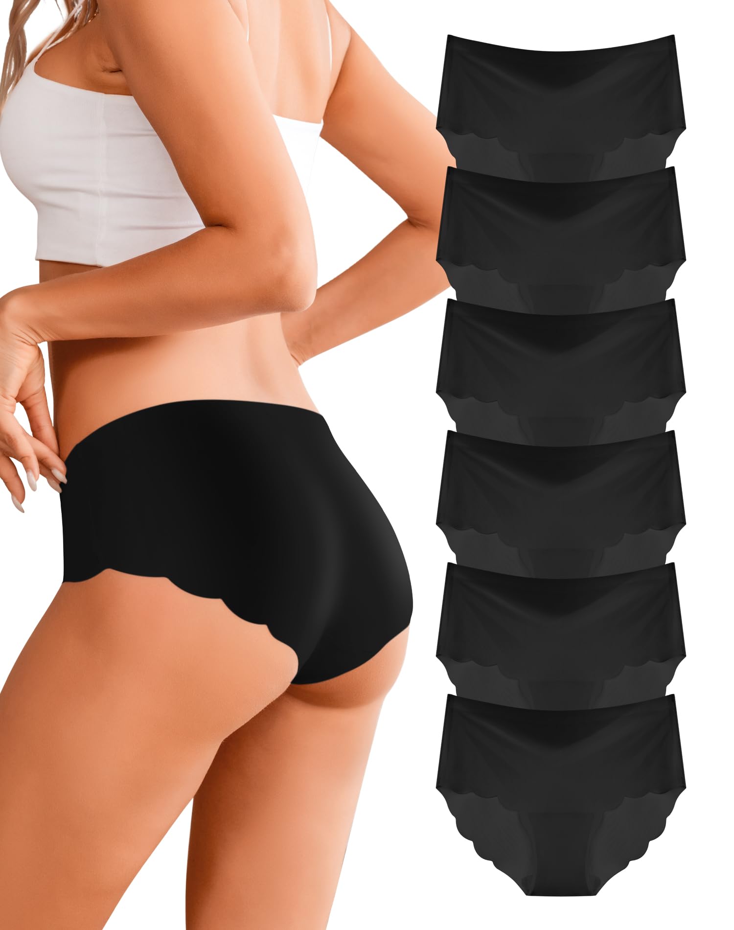 Dawnrole Unterhosen Damen Seamless Slips Damen Unterwäsche Frauen Weich Schlüpfer Mehrpack 6