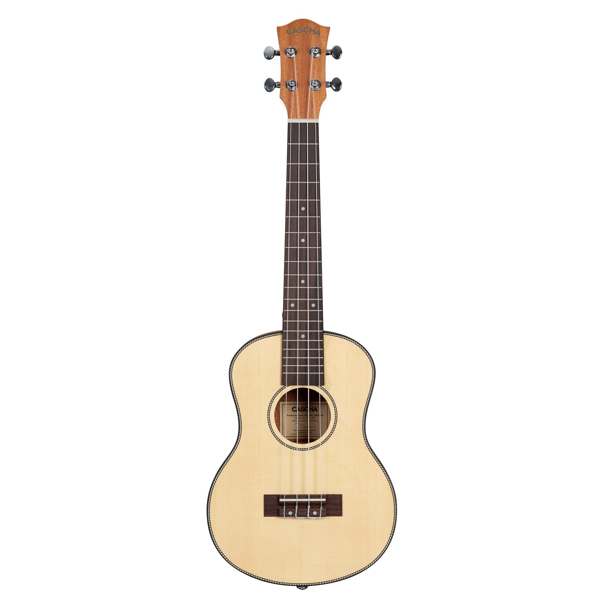 Ukulele tenore Spruce Solid Top Lefthanded (incl. Bag Padded, 3 Picks, Top: Spruce)