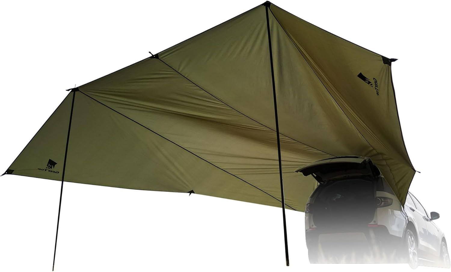 GEERTOP Large Car Awning Tarp for Camping Backpacking Tarp SUV Tailgate Truck Canopy Sun Shade Waterproof Outdoor Rear Vehicle Awning Shelter for Van, MPV, Campers GEERTOP Large Car Awning Tarp for Camping Backpacking Tarp SUV Tailgate Truck Canopy Sun Shade Waterproof Outdoor Rear Vehicle Awning Shelter for Van, MPV, Campers