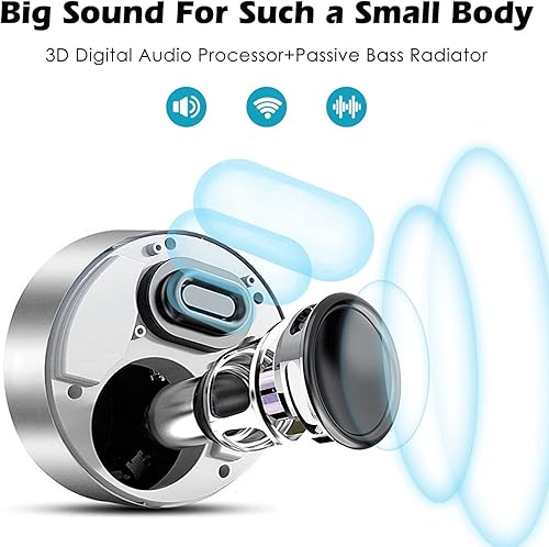 Miniatura 5 de Altavoz Bluetooth táctil LED portátil inalámbrico con sonido HD, 12 horas de reproducción, Bluetooth 5.0, soporte micro SD, para