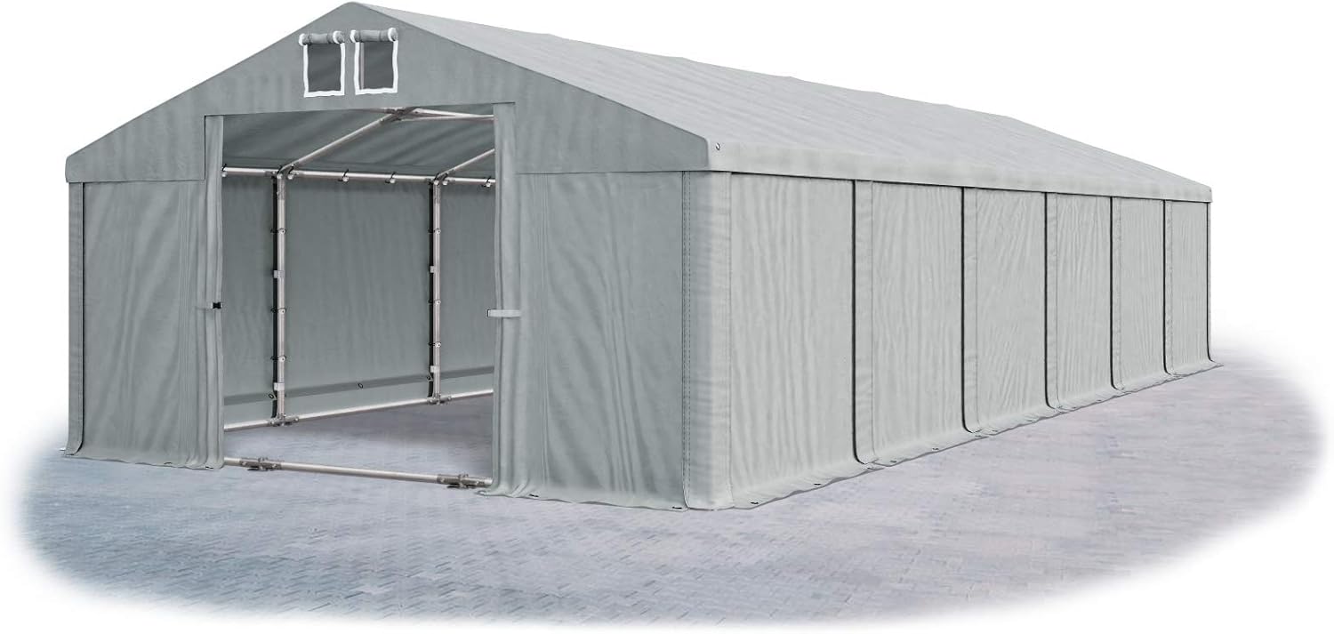TOOLPORT Lagerzelt 3x6 M Industriezelt Unterstand PVC Plane 750 N Weiß
