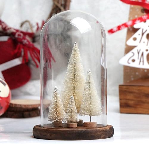 Miniatura 4 de Mini árbol de pino, 8 piezas de mini árboles de Navidad, árboles de nieve artificial, árboles de sisal, pino nevado, adorno de fiesta de Navidad,