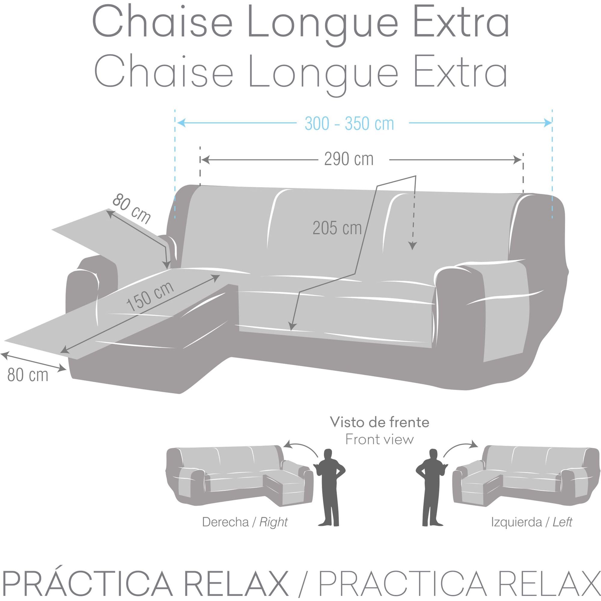 ECOMMERC3 | Funda Sofá Chaiselong Extra Derecha Acolchada y Antideslizante – Funda Sofá Chaiselongue Turquesa Protección Completa, Confort y Estilo en Diseño Ajustable y Lavable