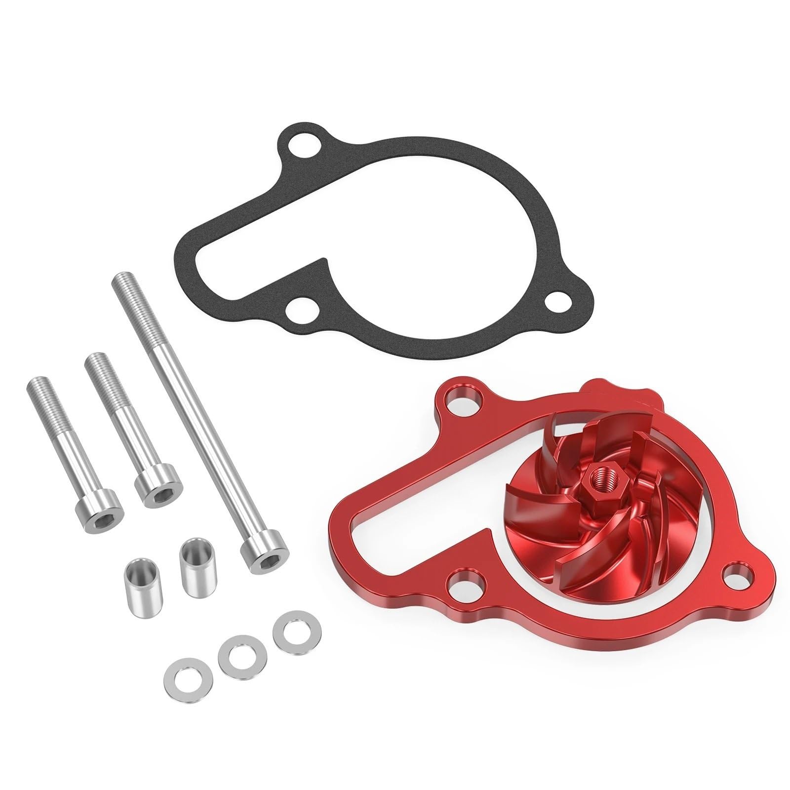 Water Pump Repair Kit Pasuje do Honda 2021-2025 CRF450R CRF450RX CRF450RWE CRF 450R 450RX 450RWE wirnik pompy wodnej chłodnica zestaw dystansowy(Red)