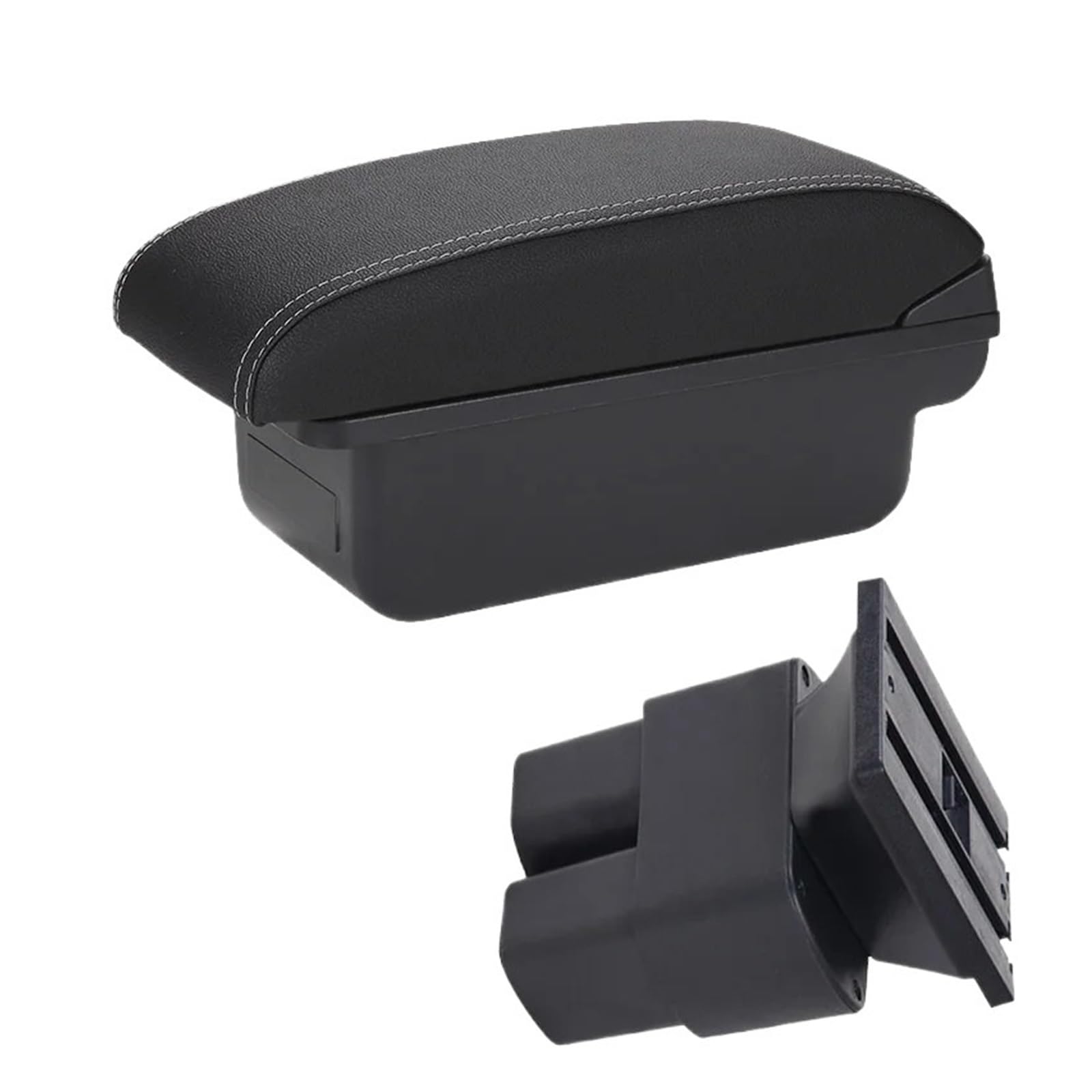 Ggwqoops Car Armrests For Nissan For NV200 For Evalia 2011-2016 Car Armrest Retrofit Parts Interior Storage Box Accessories Armrest Box(C3 Black white NOUSB)