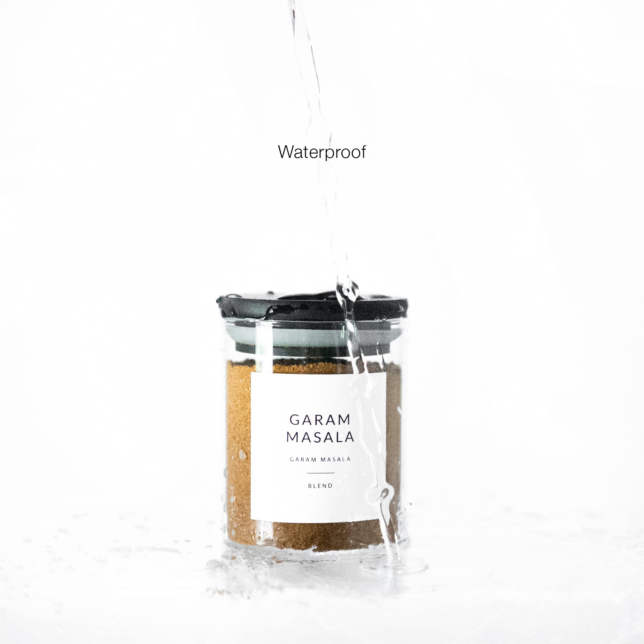 44 Square Spice Labels for Indian Spices Hindi + English Minimalist