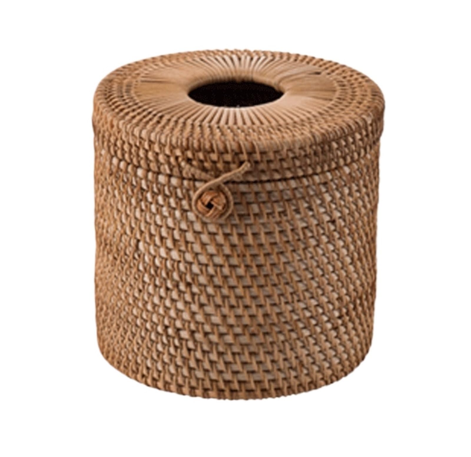 Hand Woven Holder Rattan Tissue Box Home Decoration Handmade Desktop For Barthroom,Hotel And Office(Style 2)
