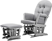 Vista 5 de Angel Line Grayson - Planeador y otomano, negro con cojín beige