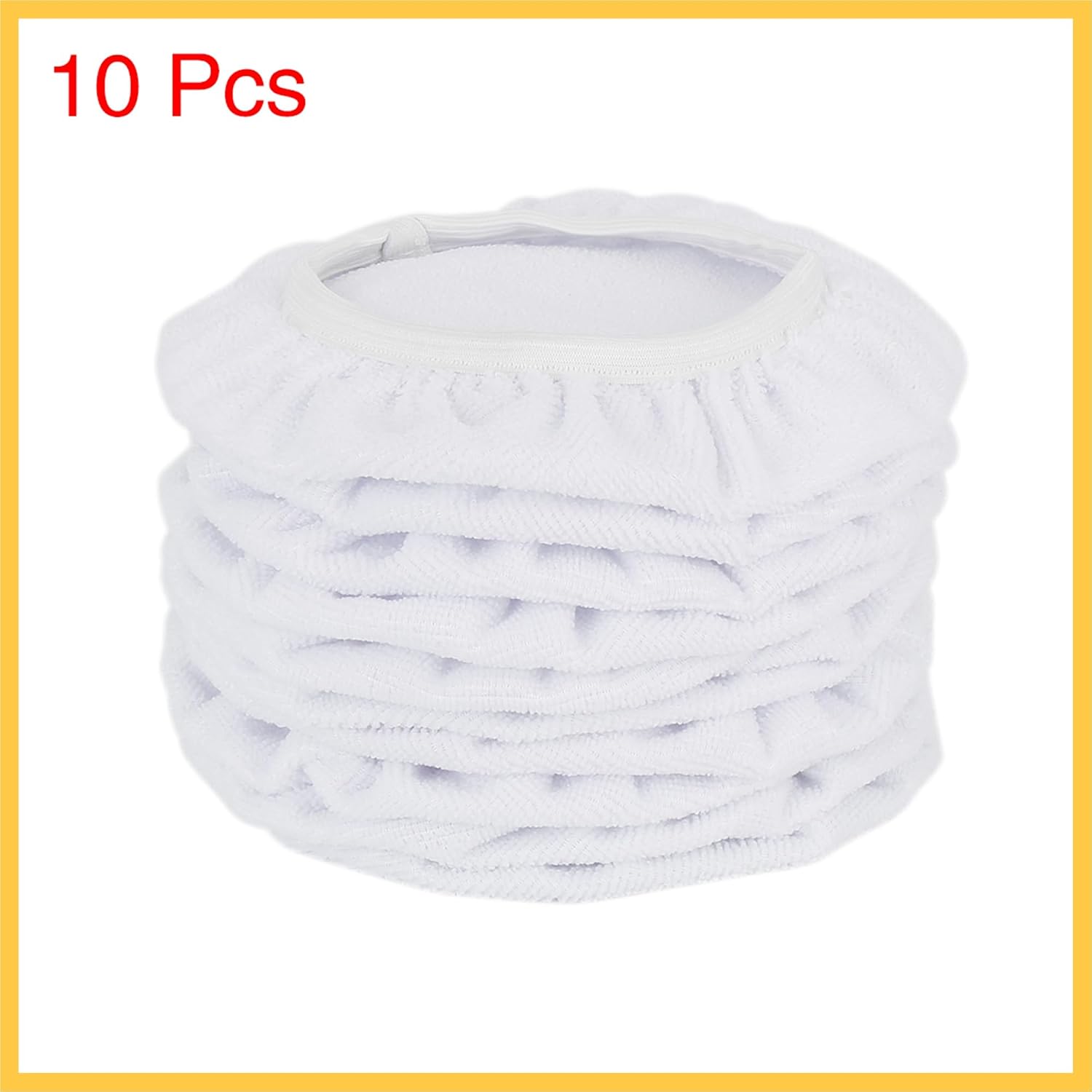10pcs 9-10 Inch White Soft Mircrofiber Car Wax Polishing Bonnet Buffing Pad Washable Covers Polisher Waxing Tools 9" 10" Auto Replacement Parts
