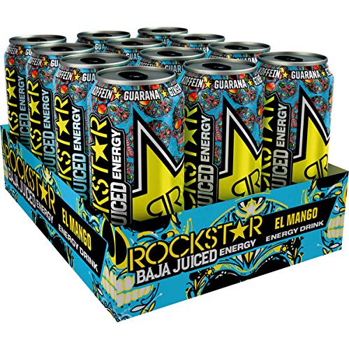 Rockstar Energy Drink Baja Juiced El Mango 0,5l (Pack de 12)