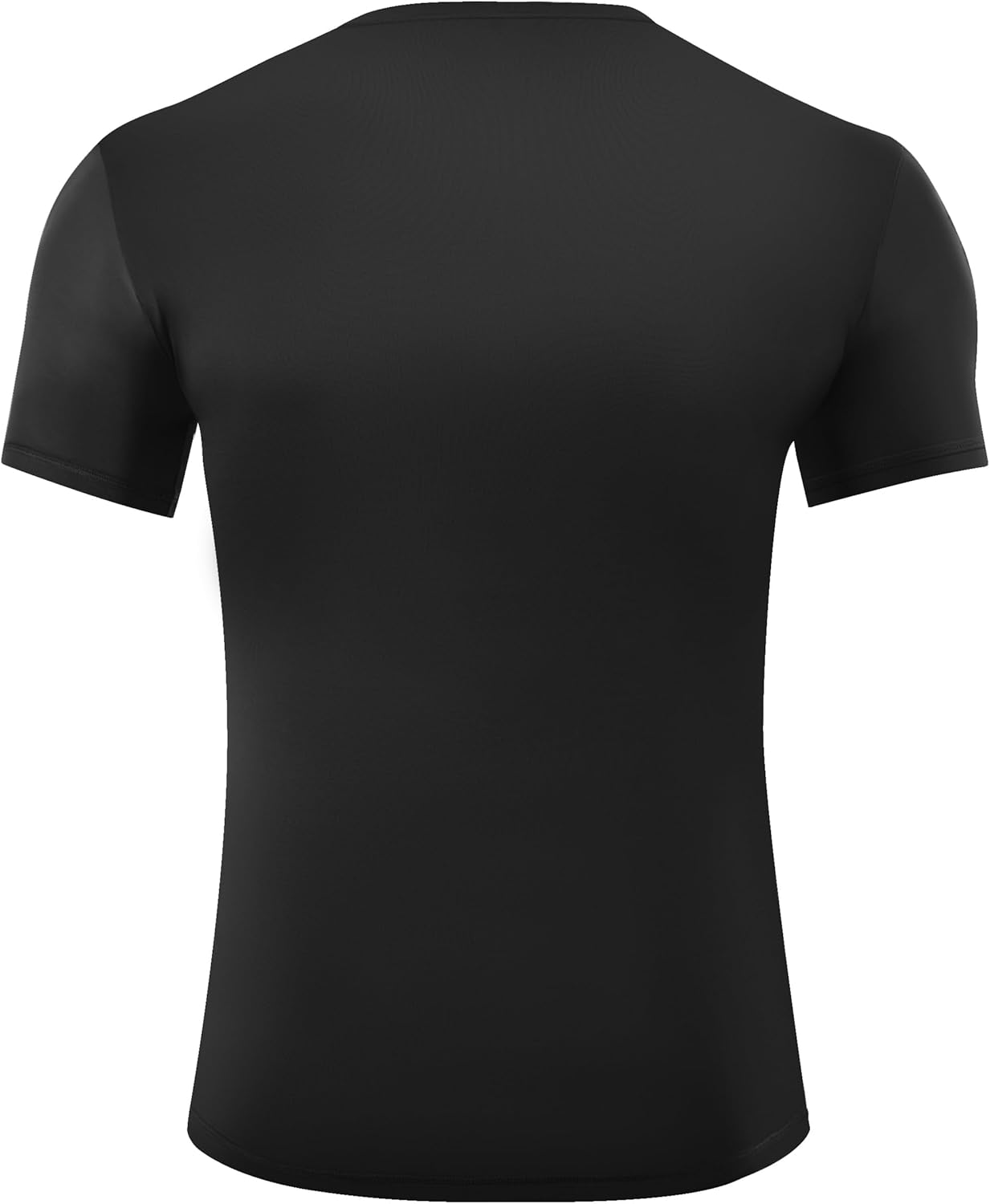 Roadbox Mens Compression Shirt Short Sleeve, V-Neck Gym Running Sports T-Shirt, Cool Dry Athletic Base Layer Undershirts - Image 3