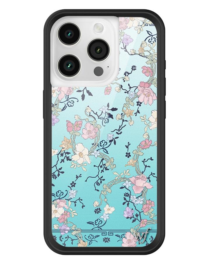 Wildflower Cases - Compatible with iPhone 15 Pro | Protective Black Bumper, 6.5ft Drop Test Certified, Women Owned Small Business | Aesthetic Flowers