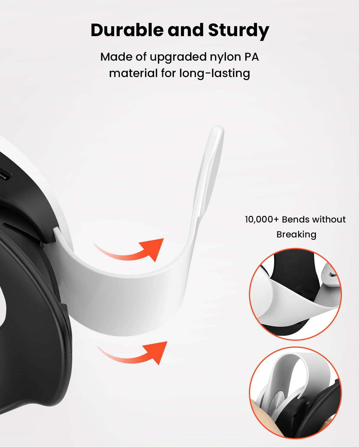 GEEKERA Headstrap Compatible con Meta-Quest 3/3S, 10000mAh Batería Head Strap para la Cabeza RGB, Accesorio VR con Correa Ajustable y Recarga Rápida, Tiempo de Juego Prolongado de 4 Horas